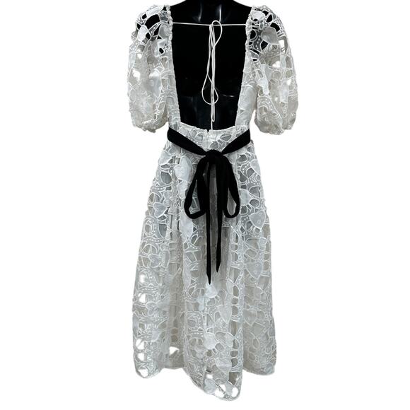 For Love & Lemons Marlene Heart-embroidery Midi Dress - Picture 9 of 10